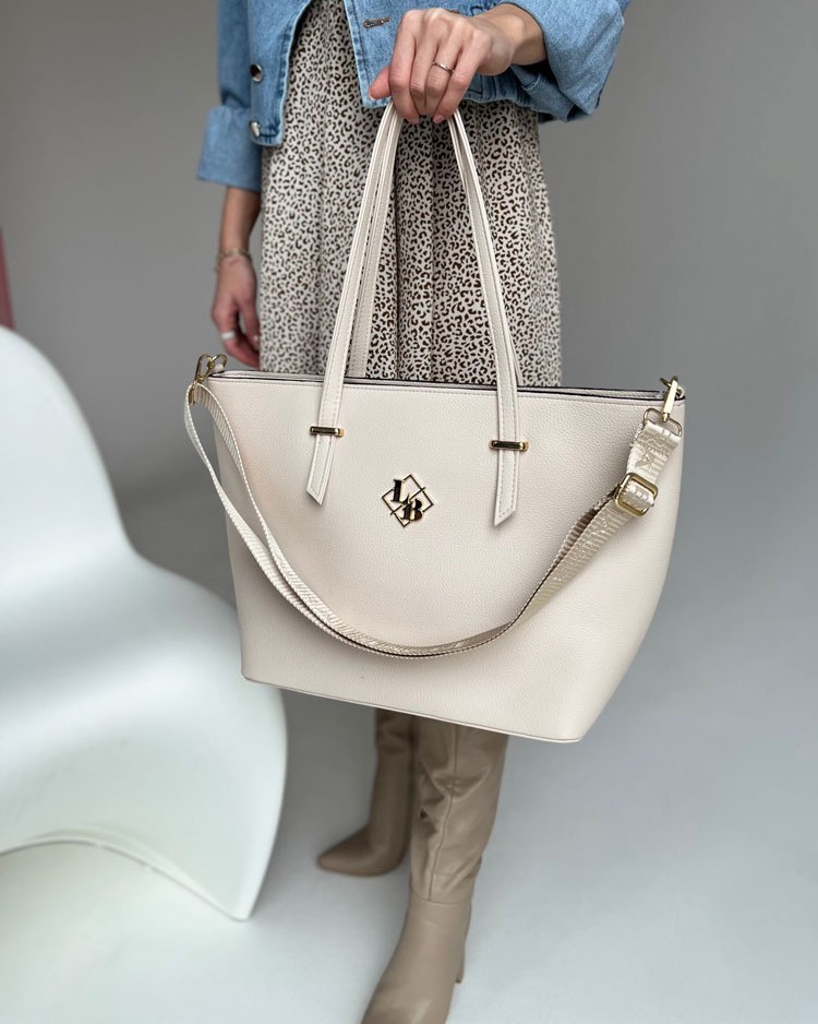Dámska kabelka na rameno Laura Biaggi DX-JS-274-beige