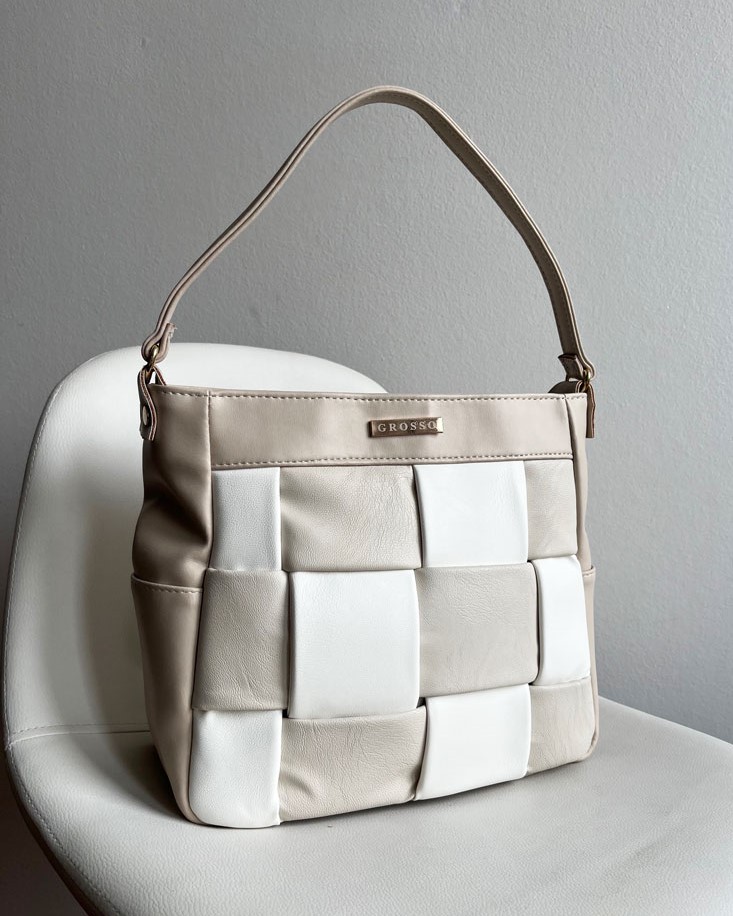 Béžová kabelka na rameno GROSSO GS-3787-beige