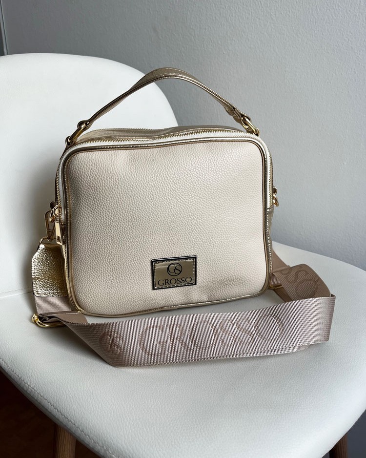 Kabelka do ruky/crossbody GROSSO GS-JCS0013-beige/gold