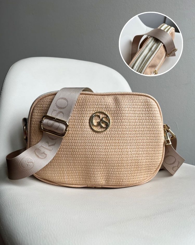 Trojpriehradková crossbody kabelka GROSSO GS-3110-natural