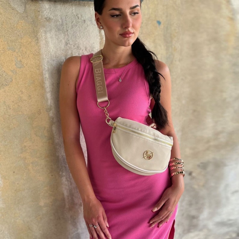 Štýlová crossbody kapsička Laura Biaggi DX-JP72-cream