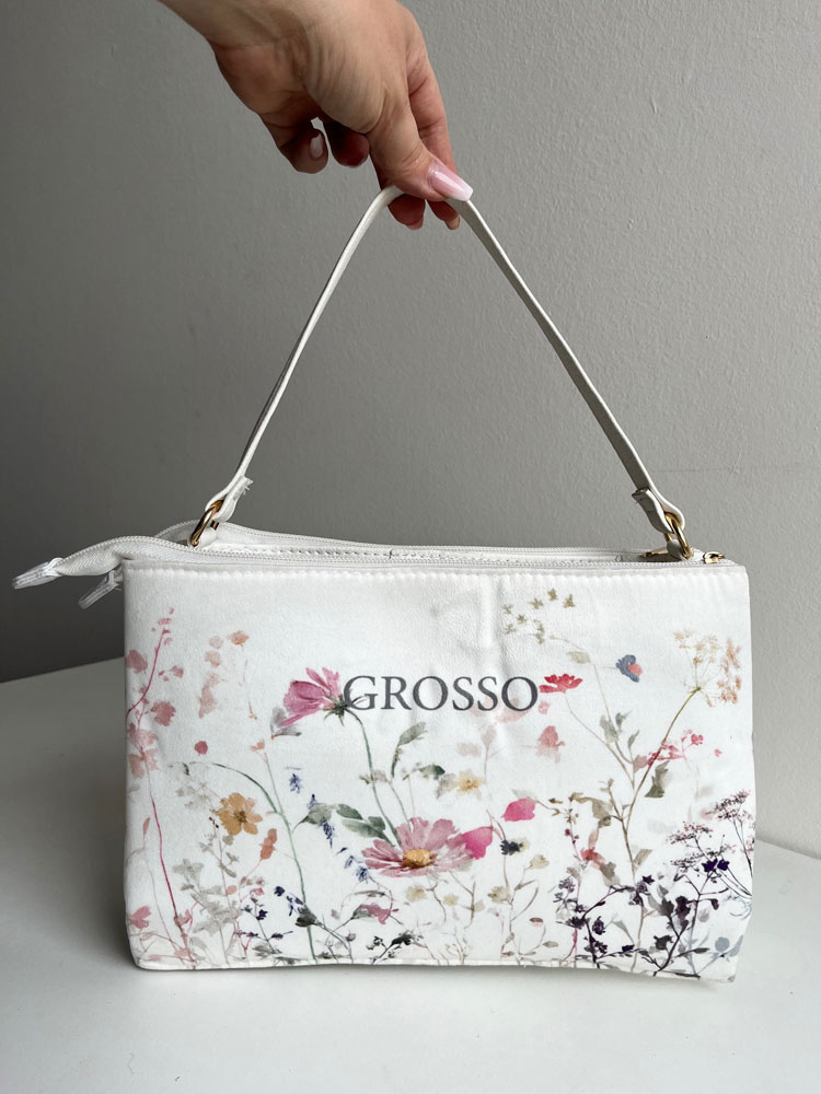 Trojpriehradková kabelka GROSSO GS-3911-white