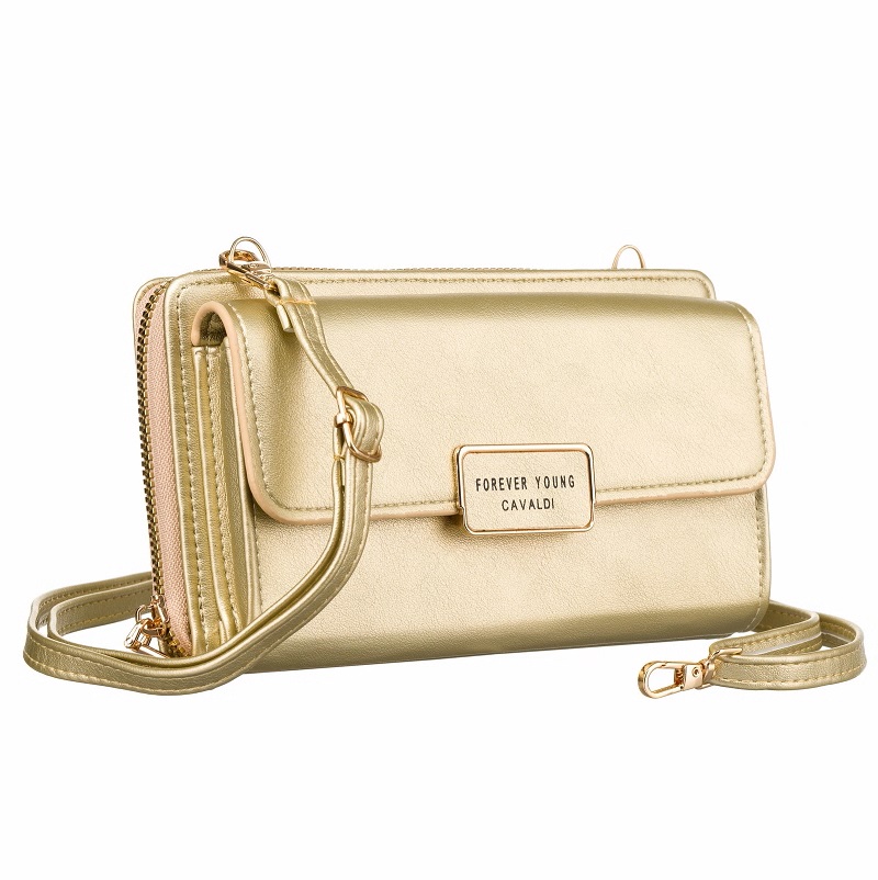 Zlatá crossbody/peňaženka M-18-gold