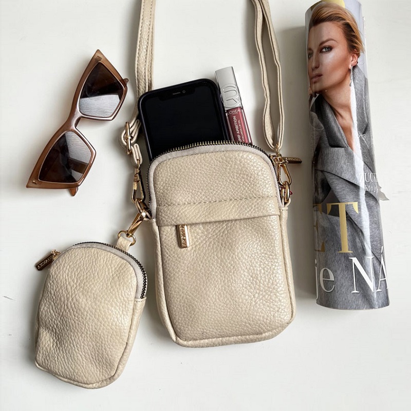 Béžová crossbody/peňaženka R-KP-10-F19-beige