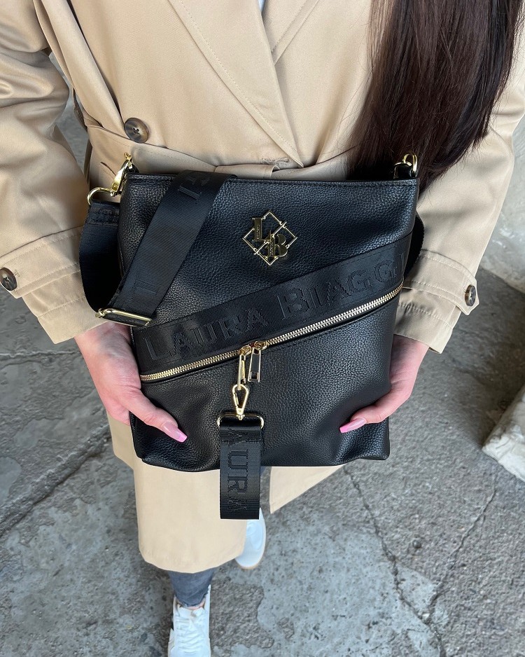 Čierna crossbody Laura Biaggi - veľká a štýlová