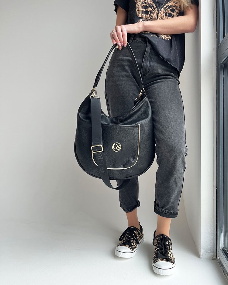 Dámska kabelka na rameno GROSSO GS-3142-black