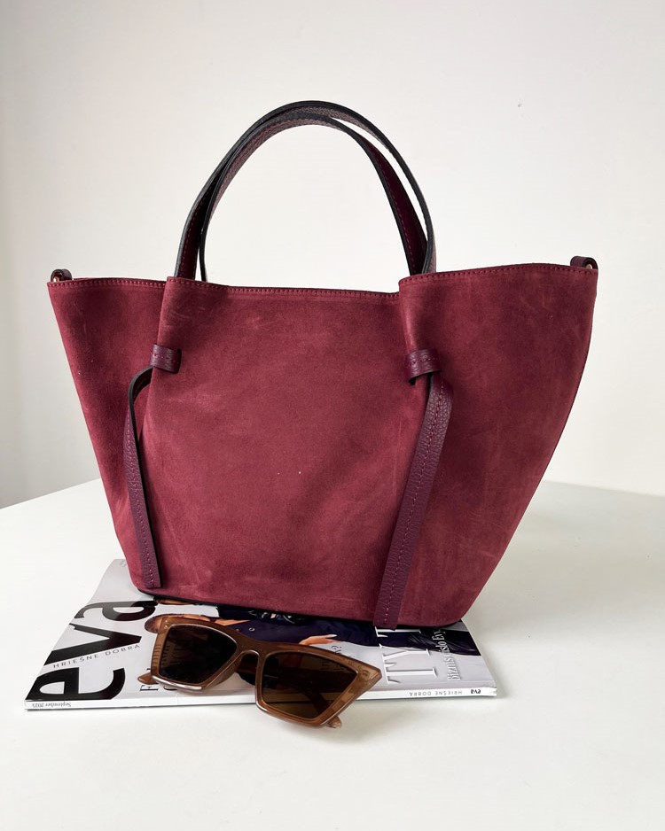 Bordová kožená kabelka do ruky 2v1 Laura Biaggi DX-TS-116-01-bordo