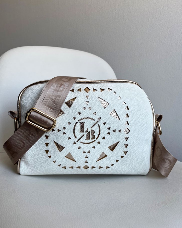 Biela crossbody kabelka Laura Biaggi DX-KB264-white
