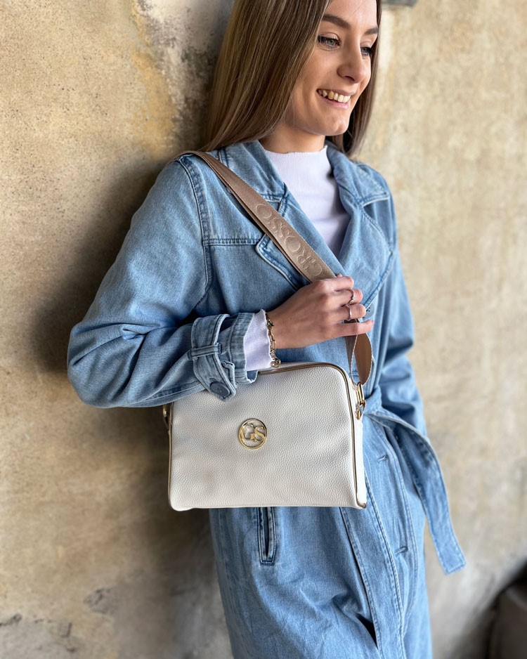 Biela crossbody kabelka GROSSO GS-77-white