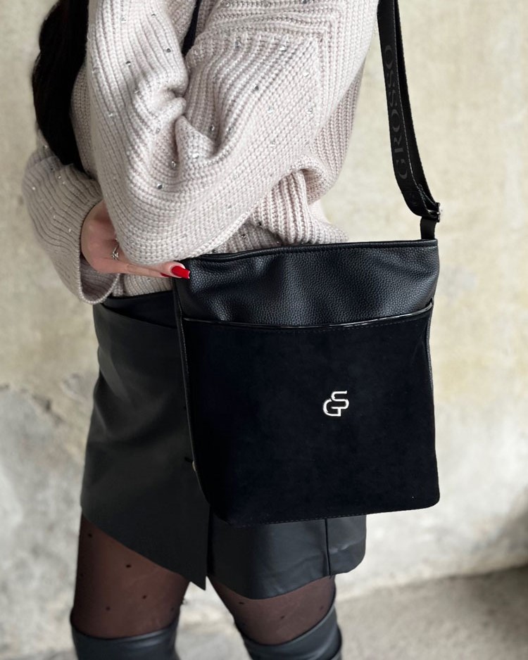 Čierna crossbody kabelka GROSSO GS-103-blackGS