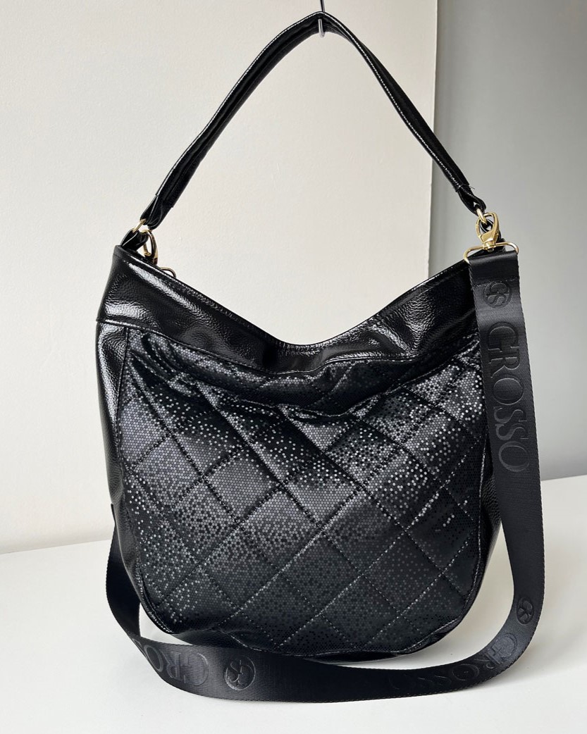 Čierna kabelka na rameno GROSSO GS-3173-black