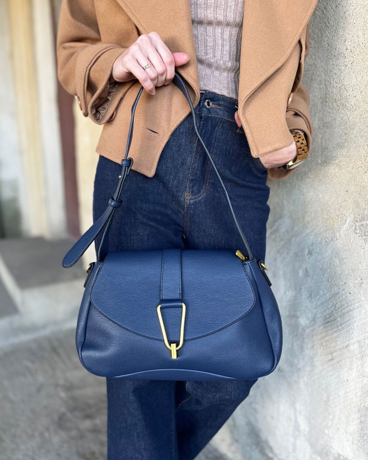 Modrá kabelka na rameno F-201-3-blue