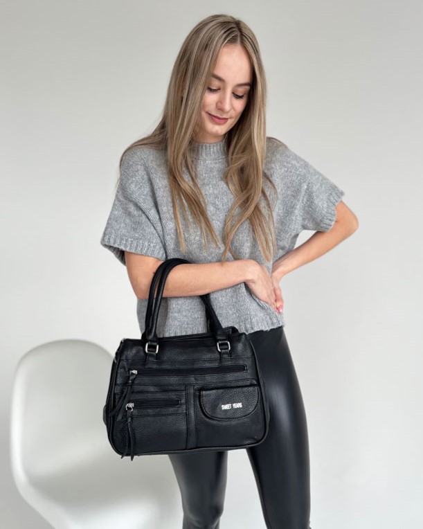 Čierna kabelka na rameno WSY9956-black