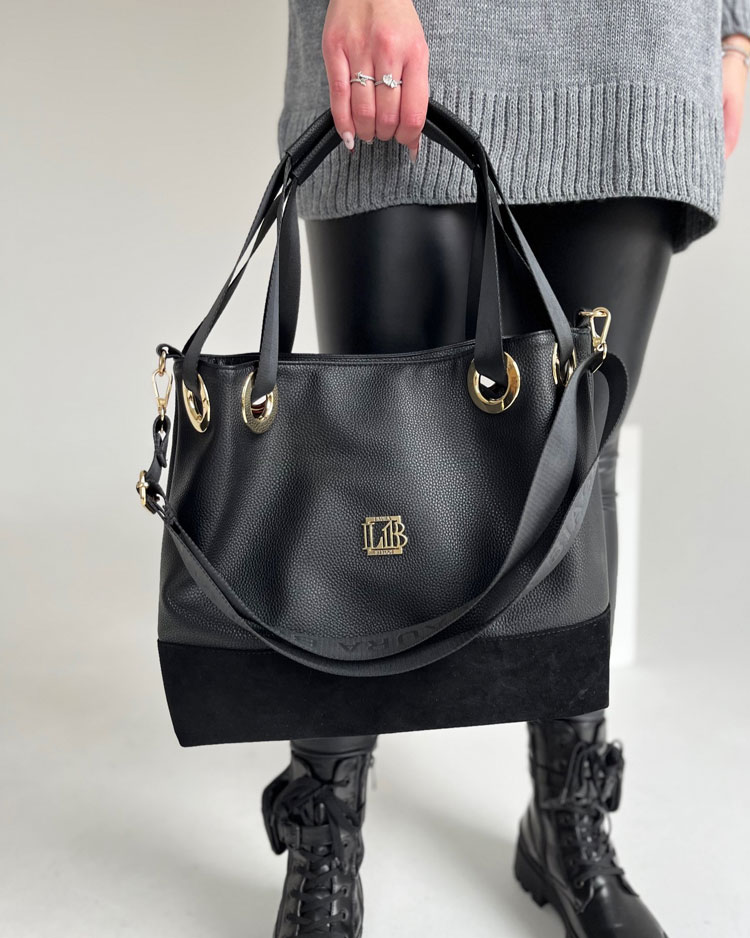 Čierna kabelka na rameno Laura Biaggi DX-M276-black