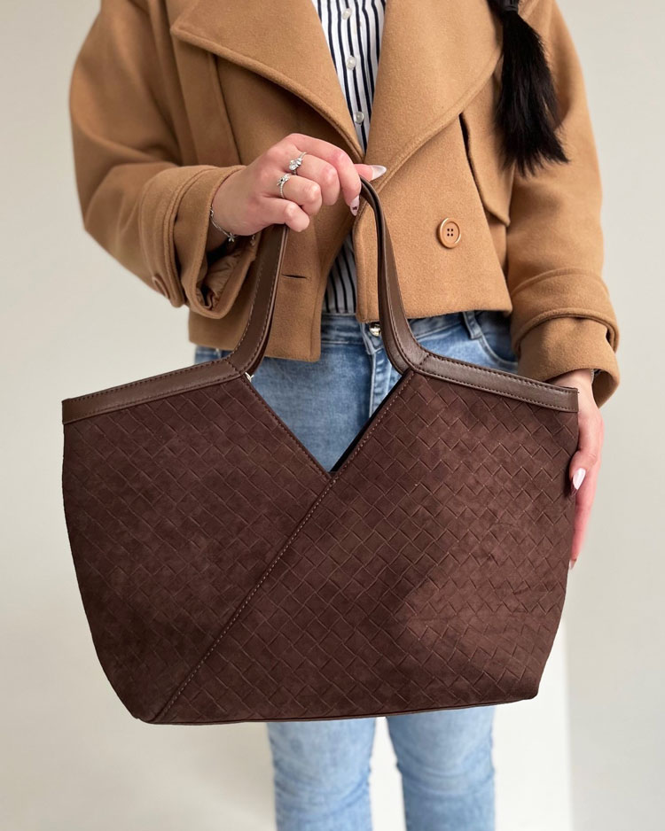 Hnedá kabelka do ruky MM25667-chocolate