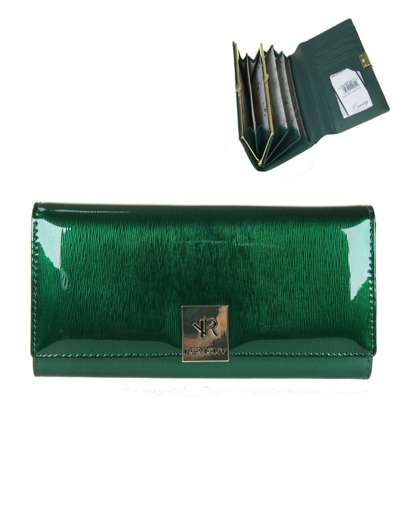 Dámska kožená peňaženka Rovicky PH-20A-1SH-green