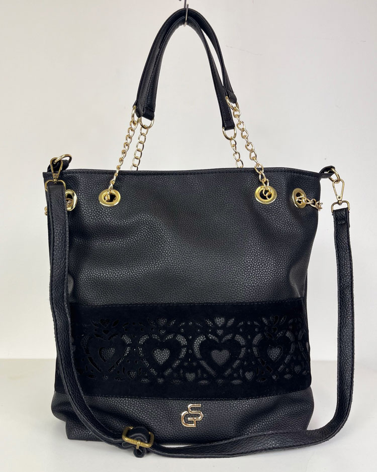Čierna kabelka na rameno GROSSO GS-4015-black