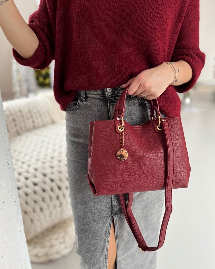 Bordová kabelka do ruky SS2024-26-red