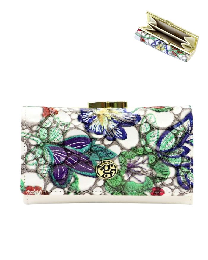 Malá lakovaná kožená peňaženka GREGORIO KL-108-multi