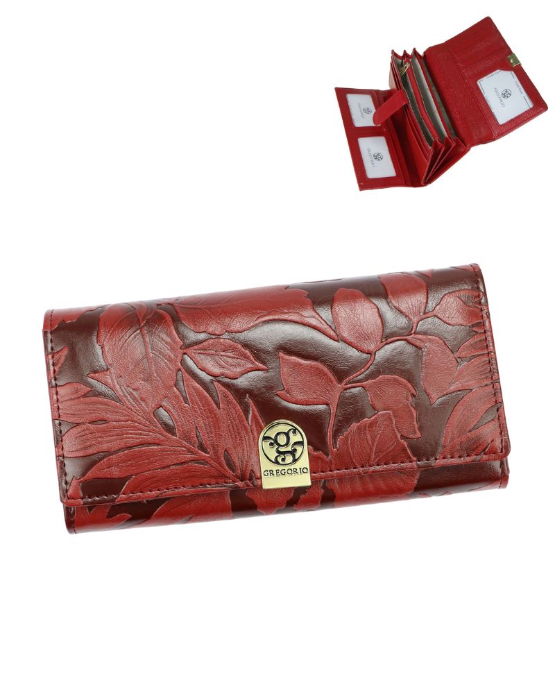 Dámska kožená peňaženka GREGORIO HL-102-red