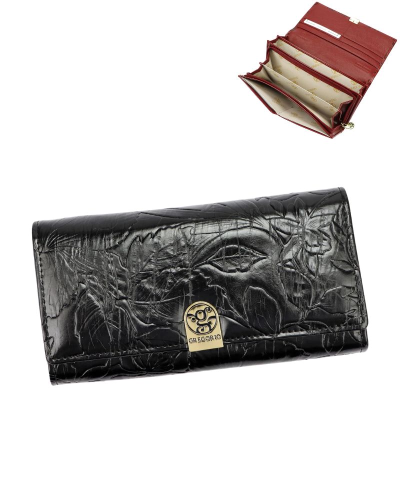 Dámska kožená peňaženka GREGORIO HL-122-black