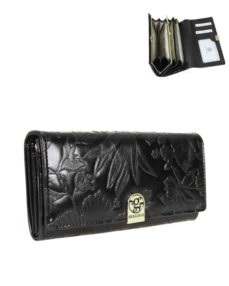 Dámska kožená peňaženka GREGORIO HL-100-black