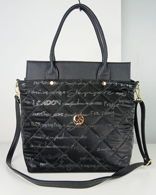 Šuštiaková kabelka na rameno GROSSO GS-3104-black