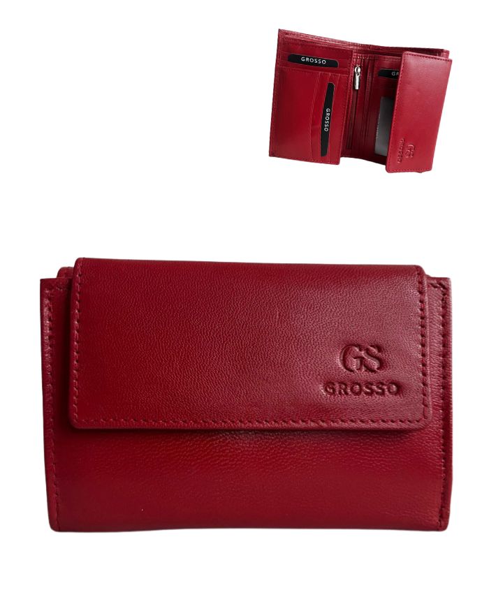 Dámska kožená peňaženka GROSSO ZD-02R-238-red