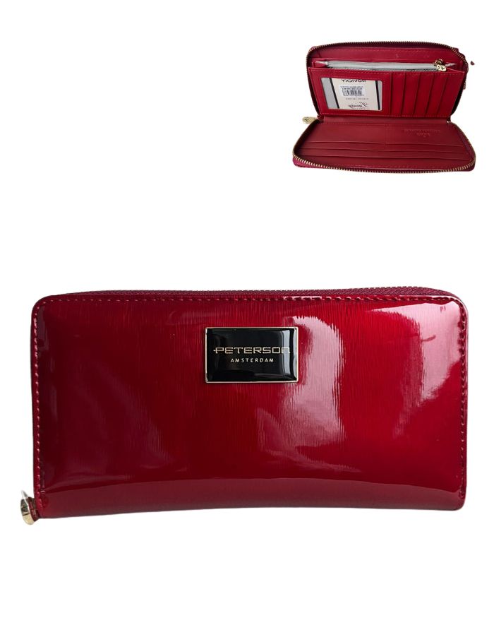 Dámska kožená peňaženka Peterson PH25-1-SH-red