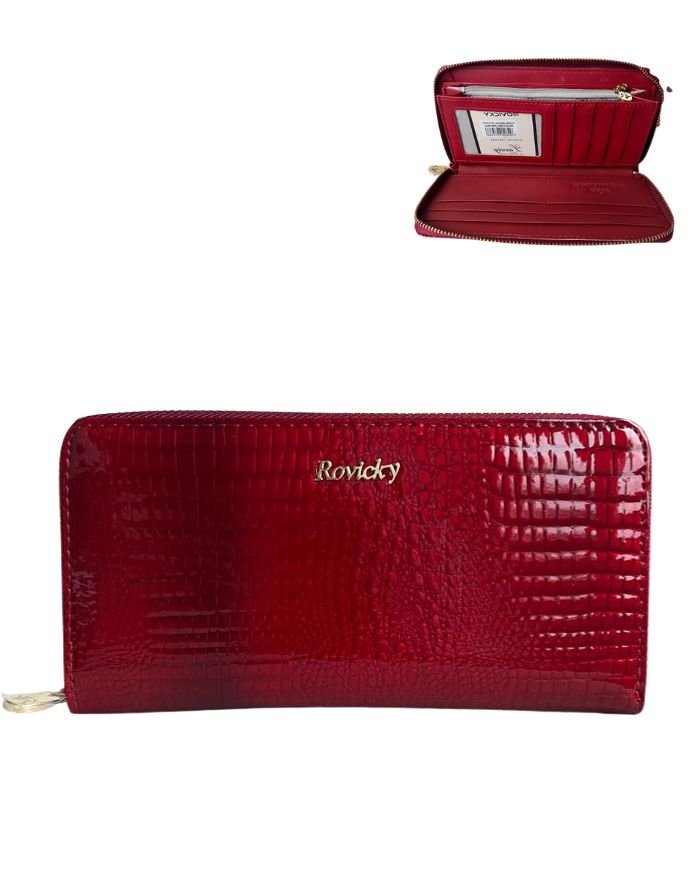 Dámska kožená peňaženka Rovicky RH25-1-RS-red