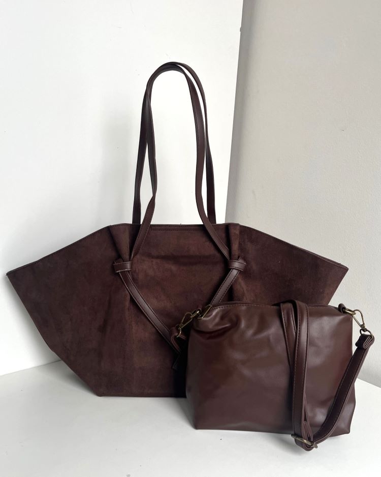 Tmavohnedá kabelka na rameno 58159-1-coffee