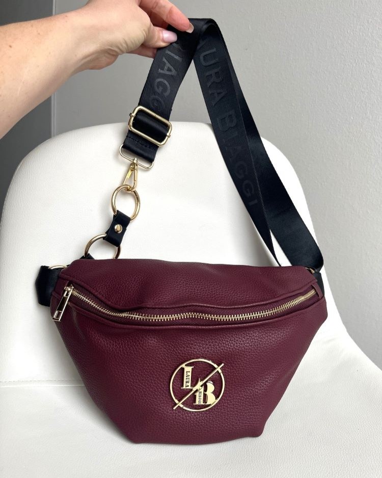 Bordová crossbody kapsička Laura Biaggi DX-KB82-bordo