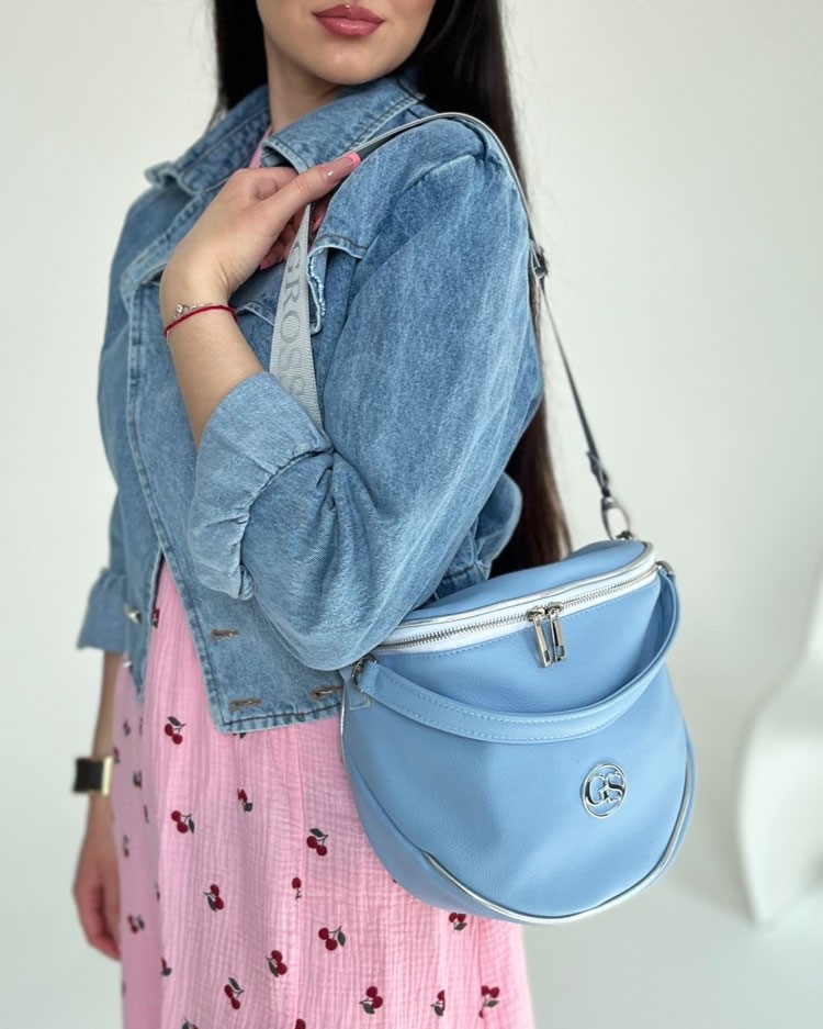 Modrá crossbody kabelka GROSSO GS-3003-blue