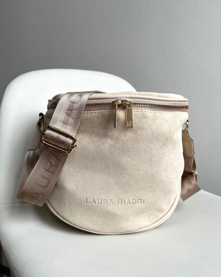 Béžová semišová crossbody Laura Biaggi DX-KB-12-beigeZAM