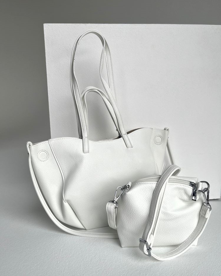 Biela kabelka na rameno/do ruky K8567-white