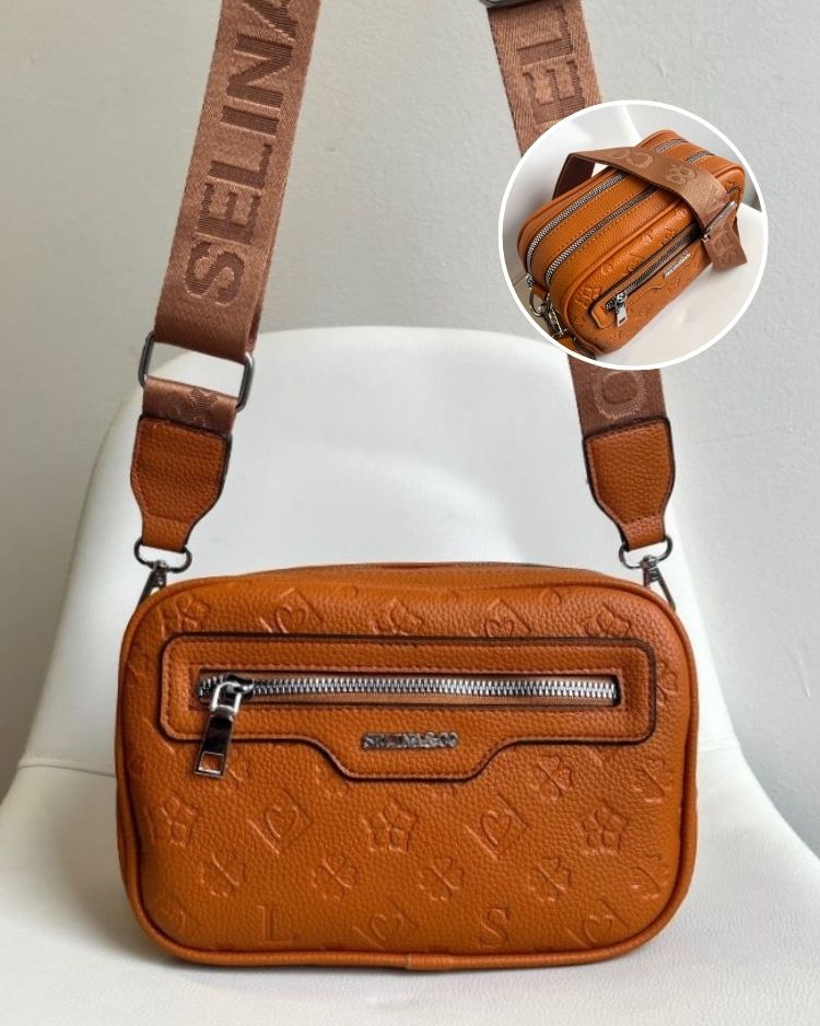 Hnedá crossbody kabelka Y8017-brown