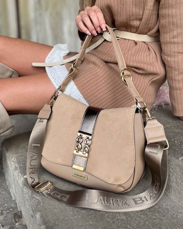 Kabelka na rameno/crossbody Laura Biaggi DX-F299-taupe