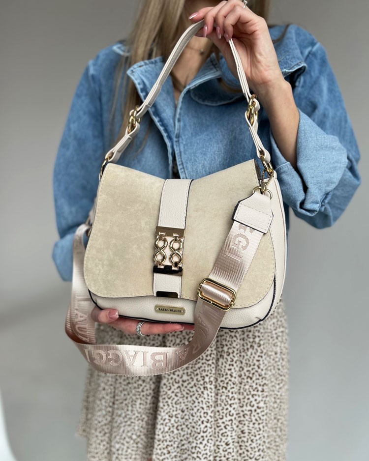 Béžová kabelka na rameno/crossbody Laura Biaggi DX-F299-beige