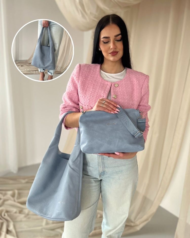 Modrá kabelka na rameno 2v1 WSY3001-blue