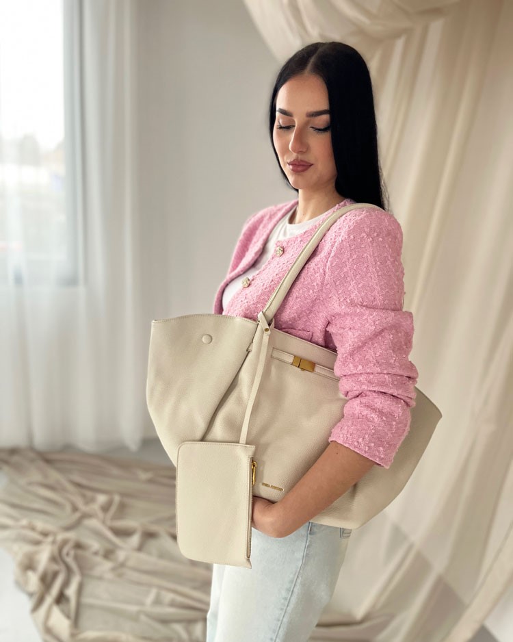Béžová kabelka na rameno RS5022-beige