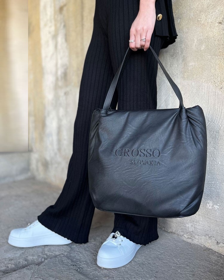 Športovo-elegantná kabelka na rameno GROSSO GS-3023-blackNEW