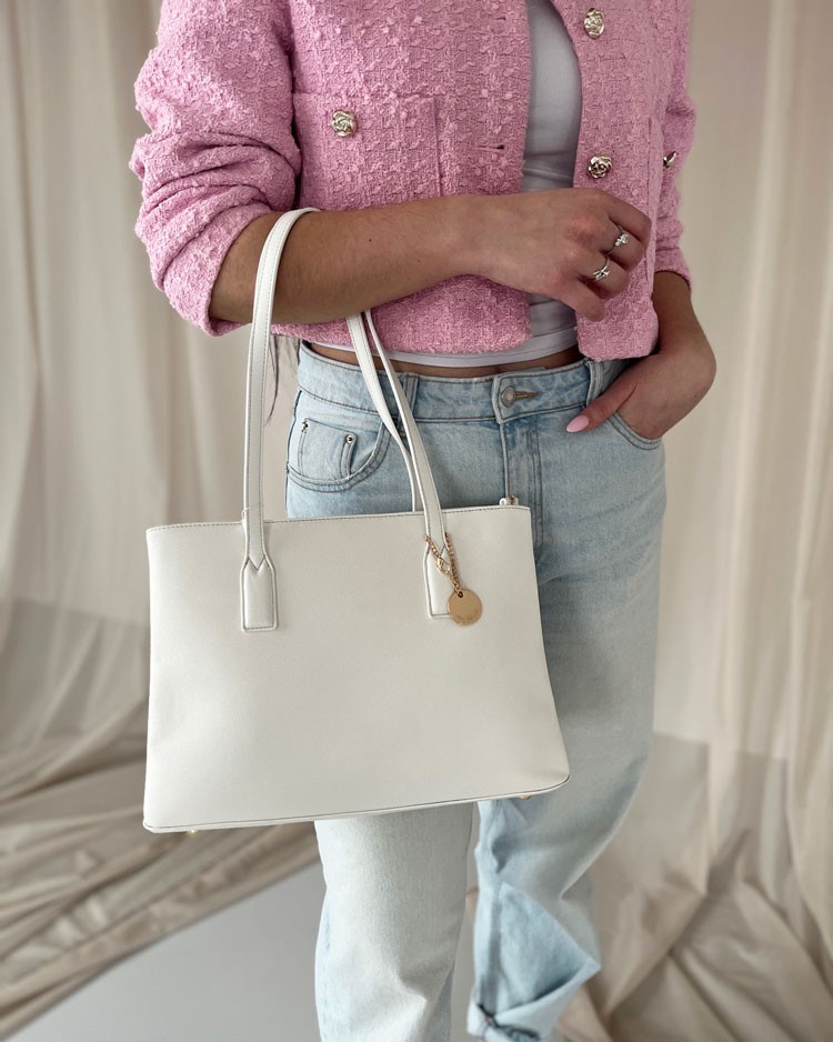 Biela kabelka na rameno J8813-white