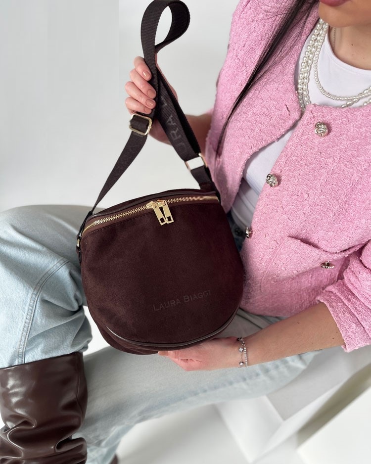 Hnedá crossbody kapsička Laura Biaggi DX-KB-12-chocoZAM