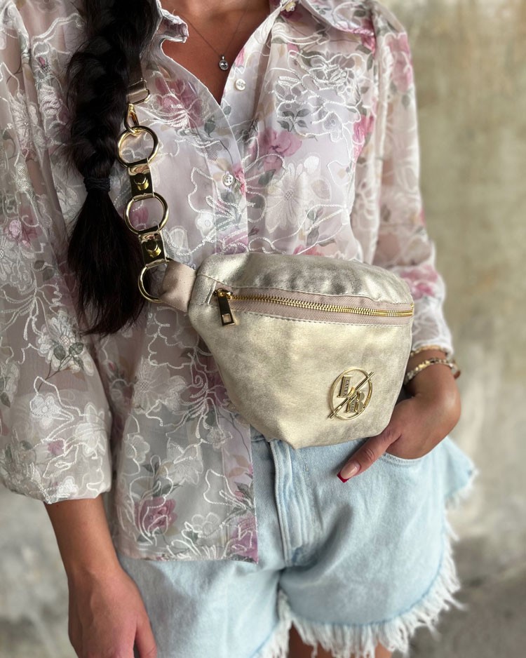 Zlatá crossbody kapsička Laura Biaggi DX-KB82-db.gold