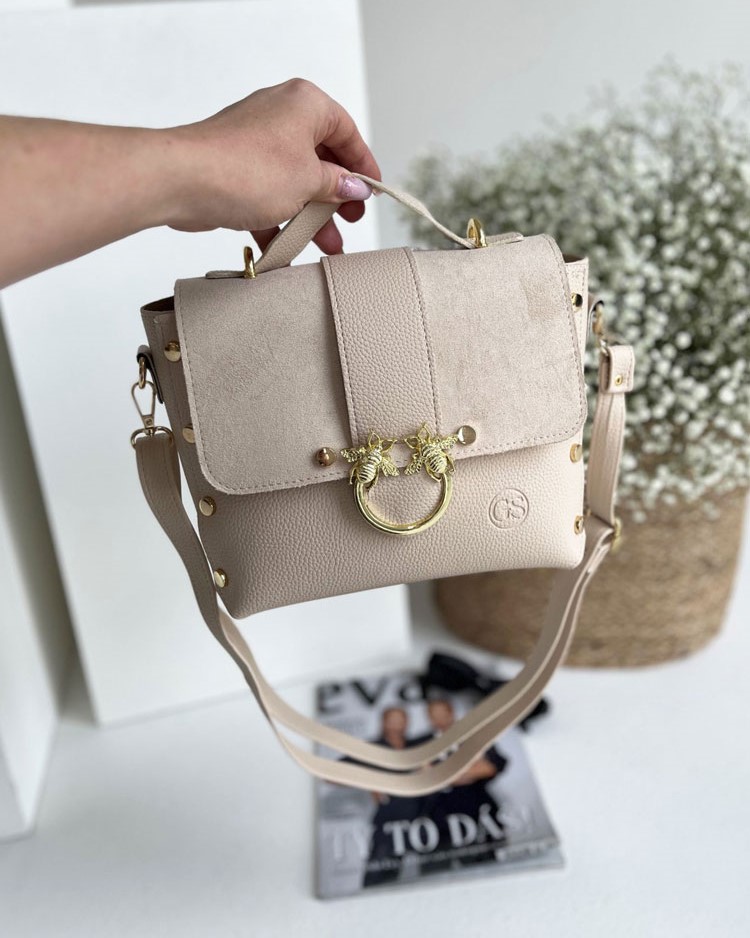 Béžová kabelka GROSSO GS-104-beige