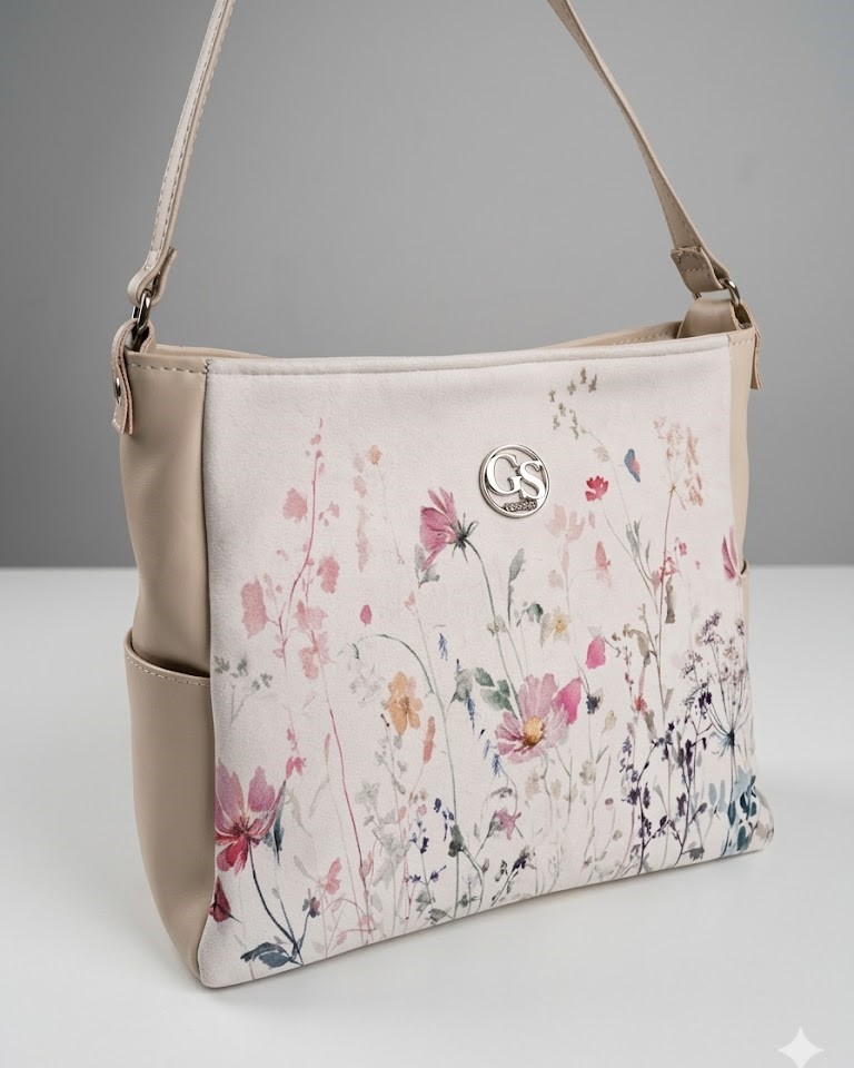 Béžová kabelka na rameno GROSSO GS-3909-beige