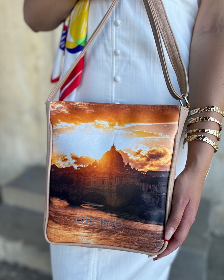 Hnedá crossbody kabelka GROSSO GS-3902-brown