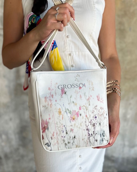Biela crossbody kabelka GROSSO GS-3902-white