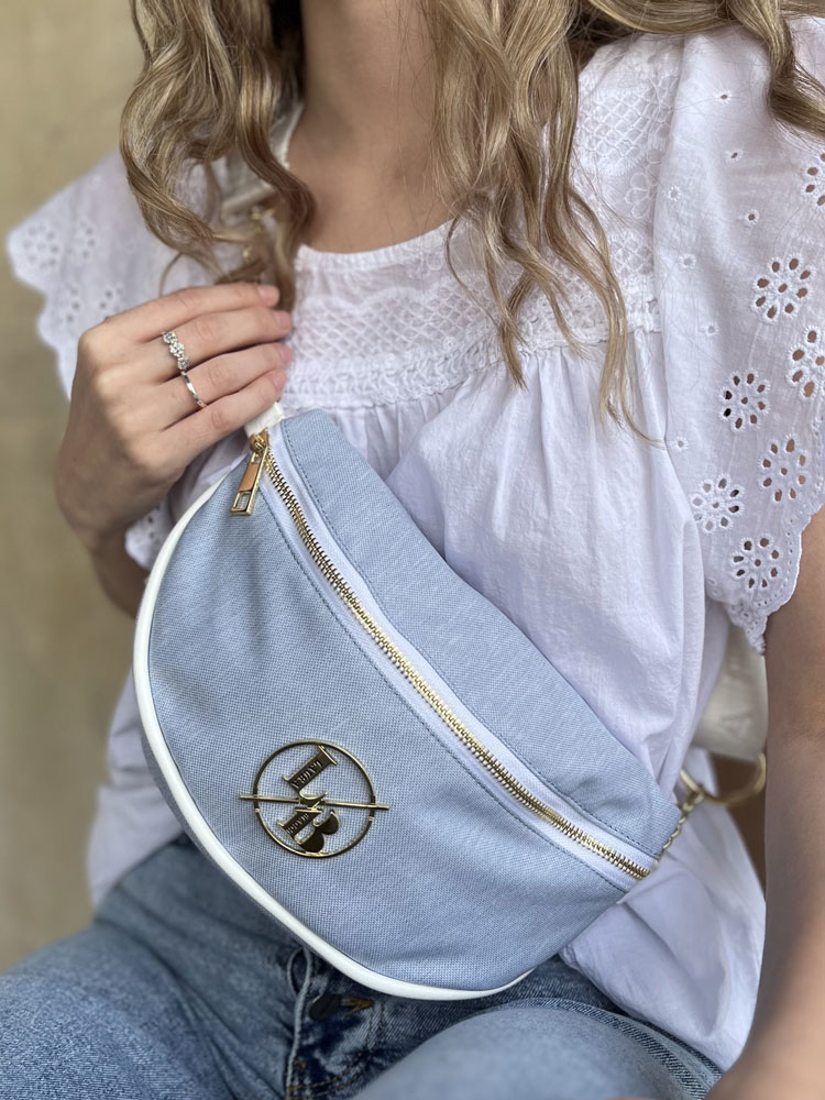 Štýlová crossbody kapsička Laura Biaggi DX-JP72-blue jeans