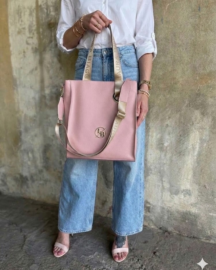 Svetloružová kabelka Laura Biaggi DX-2038-pink